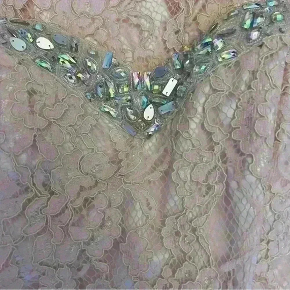 EVA U.S.A. Formal Lace Gown light pink-peach gown size XL - Picture 3 of 11